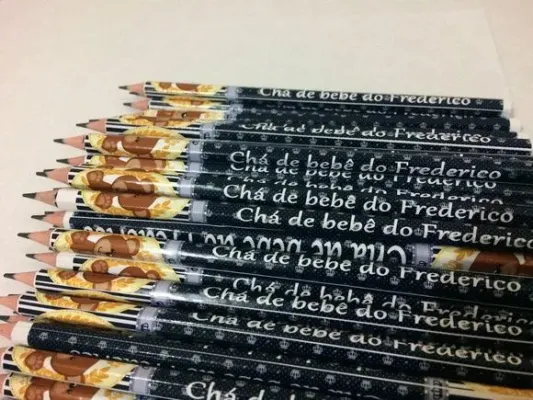 Lápis Ursinho Personalizado - artesanato de Mi Papelaria Criativa