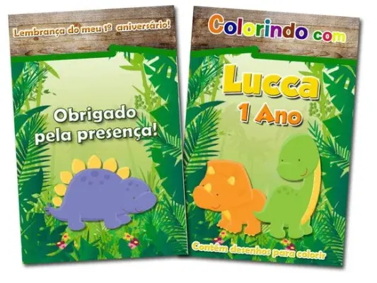 Revista colorir Dinossauro baby 14x10 - artesanato de PAPCRIE