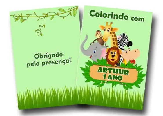 revista colorir safari 14x10 - artesanato de PAPCRIE