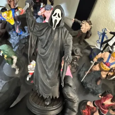 Panico e todo Mundo em Panico Coleconaveis Ghostface Scream - artesanato de 3D BILLA