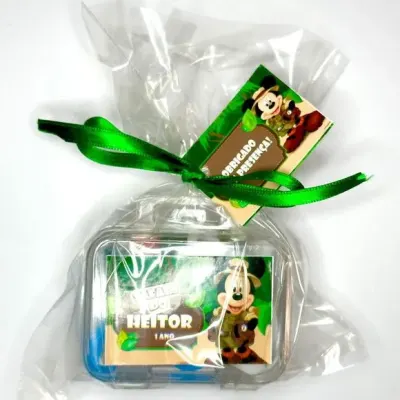 Maletinha Mickey Safári Modelar Personalizada - artesanato de Mi Papelaria Criativa