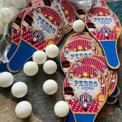 Raquete Ping Pong - Circo - artesanato de Mi Papelaria Criativa