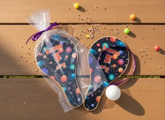 Raquete Ping Pong - Planetas - artesanato de Mi Papelaria Criativa