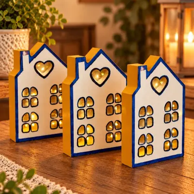 Casinha antiga iluminada - artesanato de Podentrar