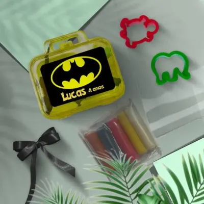 Mini Maleta Massinha - Batman Personalizado - artesanato de Mi Papelaria Criativa