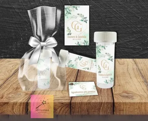 Bolha de Sabão Casamento Personalizada - artesanato de Artmanha Lembrancinhas