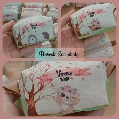 Necessaire Mini Box - Floresta Encantada - artesanato de Innovare Studio