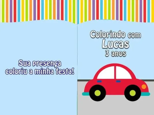 Revista para colorir Carrinho 14x10 - artesanato de PAPCRIE