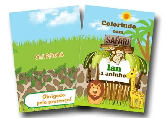 revista colorir safari 14x10 - artesanato de PAPCRIE