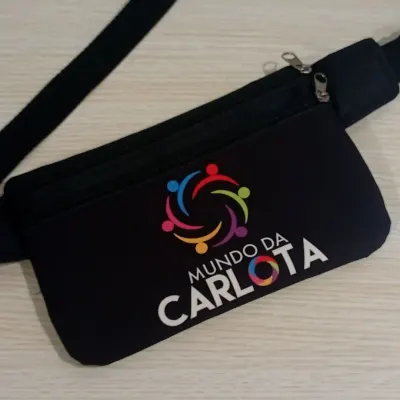 Pochete Personalizada com logomarca - artesanato de PAN Personalizados