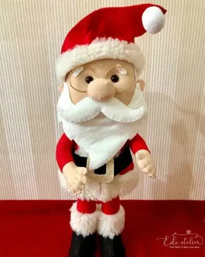 Papai Noel em Feltro 37cm - artesanato de edeatelier