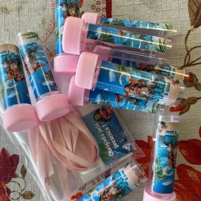 Bolha de Sabão Moana Personalizada - artesanato de Artmanha Lembrancinhas