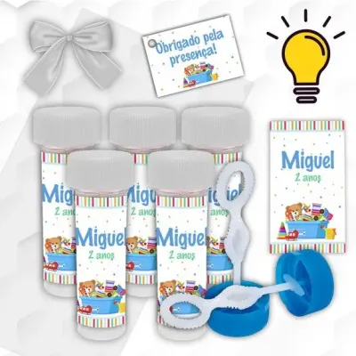Bolinha de Sabão Brinquedos Personalizada - artesanato de Mi Papelaria Criativa