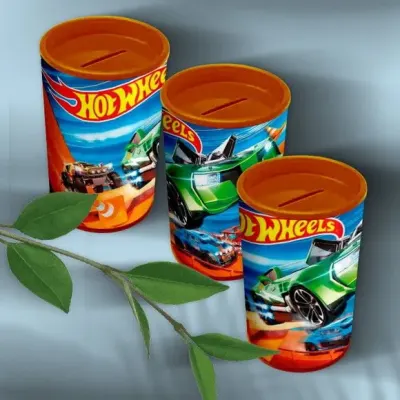 Cofrinho - Hotwheels Personalizado - artesanato de Mi Papelaria Criativa