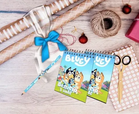 Bloquinho Bluey Personalizado - artesanato de Artmanha Lembrancinhas