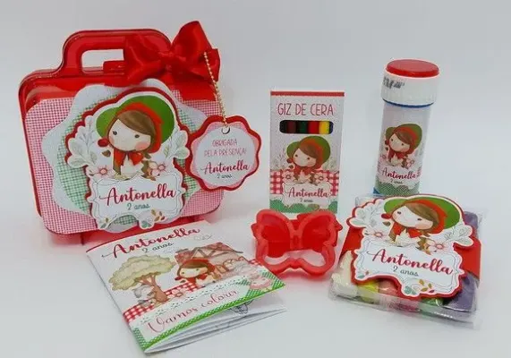 Maleta Chapeuzinho Vermelho Personalizada - artesanato de Mi Papelaria Criativa