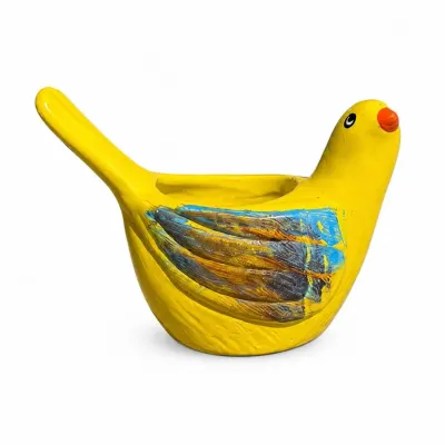 Passaro Cachepo Decoração para Casa e Jardim. - artesanato de Natura Domus