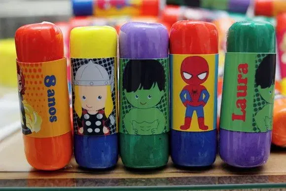 Lembrancinha Infantil Heróis - Massinha de Banho - artesanato de Juliana Biz - casa e bem estar
