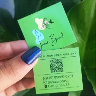 Mini Cartões de Visita Brilhosos Papel Couchê 250g Personalizados - artesanato de Gráfica Laudadio