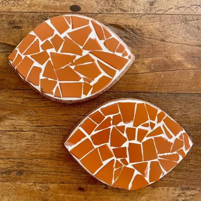 Descanso de panela com mosaico (2 unidades) - artesanato de Podentrar