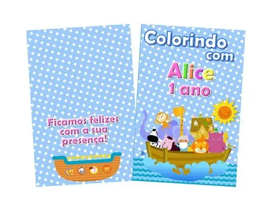 Revista para colorir arca de noé 14x10