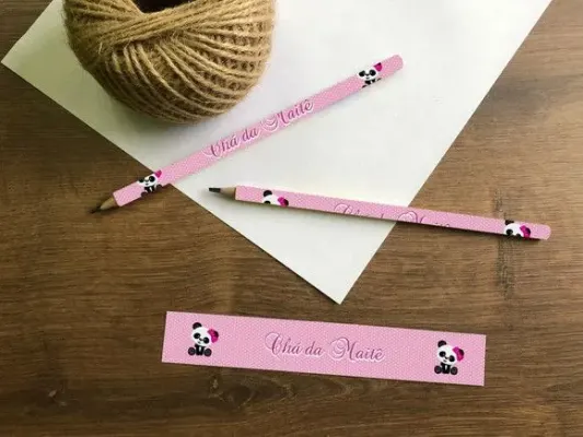 Lápis Panda Personalizado - artesanato de Mi Papelaria Criativa