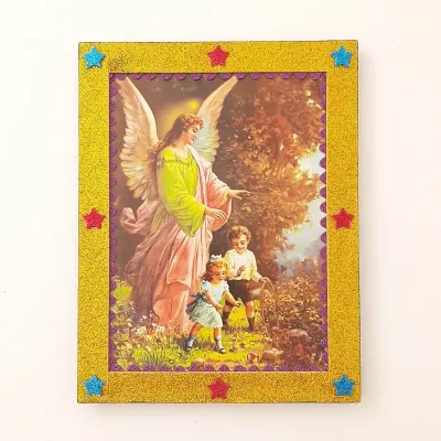 Poster Retrô Anjo da Guarda - artesanato de Estudio Bananeira