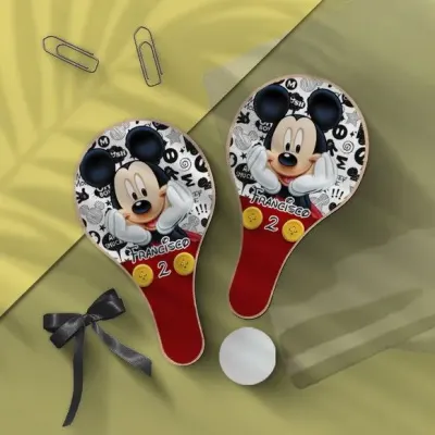 Raquete Ping Pong - Mickey - artesanato de Mi Papelaria Criativa