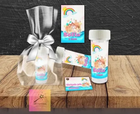 Bolha de Sabão Arca de Noé Personalizada - artesanato de Artmanha Lembrancinhas