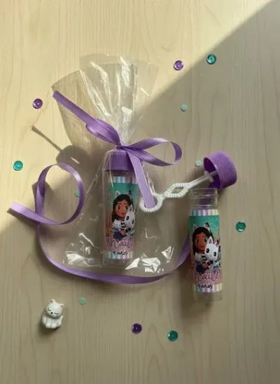 Bolha de Sabão - Casa Mágica da Gabby Personalizado - artesanato de Mi Papelaria Criativa