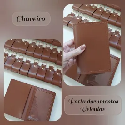 Kit Chaveiro e Porta Documentos Veicular - artesanato de Innovare Studio