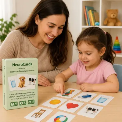 Jogo Educativo para Autismo Infantil 36 Cartas + 3 Anos JD Arte - artesanato de JD Arte