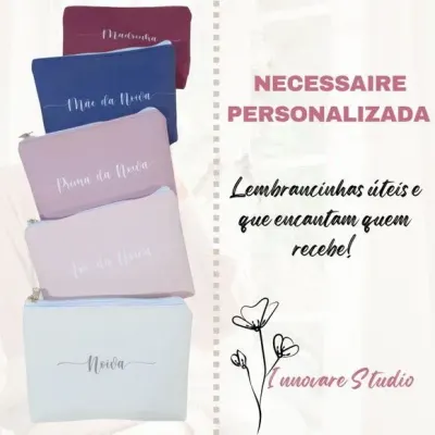 Necessaire personalizada - Casamento - artesanato de Innovare Studio