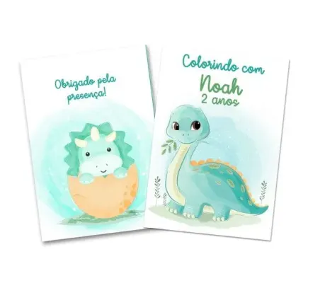 Revista Colorir Dino Baby 14x10 - artesanato de PAPCRIE