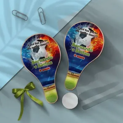 Raquete Ping Pong - Futebol - artesanato de Mi Papelaria Criativa