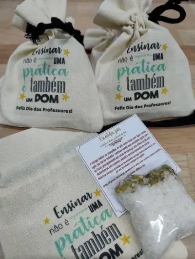 Lembrancinha Dia dos Professores Sachê Sais Personalizada - artesanato de Juliana Biz - casa e bem estar