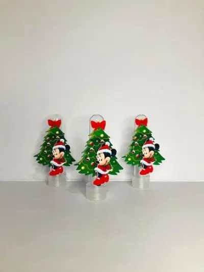 Tubete Minnie Natal - artesanato de Fina Essência Papelaria Personalizada