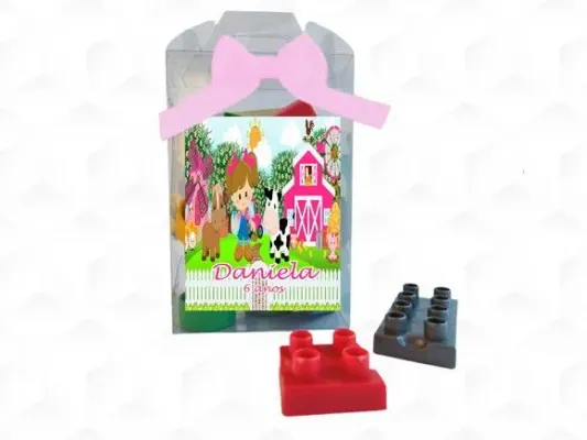 Bloco de Montar Fazendinha Menina Personalizada - artesanato de creativitybynina