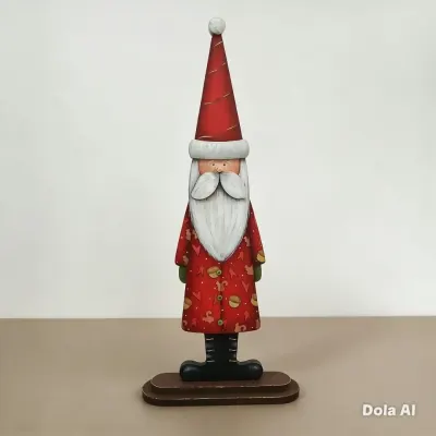 Papai Noel de bancada. Decoração de Natal - artesanato de Flor Seca Casa e Ambiente