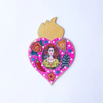 Enfeite de Parede Frida Estrela - artesanato de Estudio Bananeira