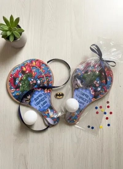 Raquete Ping Pong - Vingadores - artesanato de Mi Papelaria Criativa
