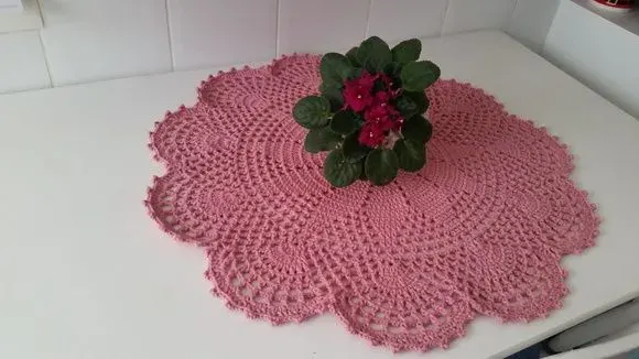 Centro de Mesa Estrela em Crochê 60 cm - artesanato de Mari Crochê feito com carinho!