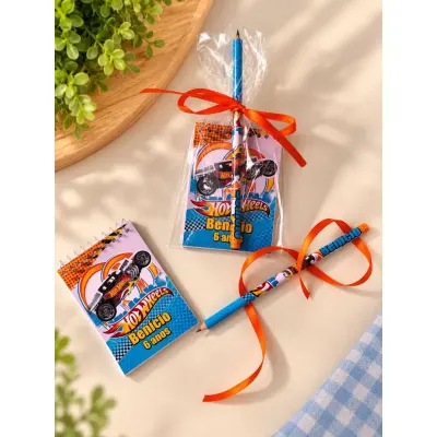 Bloquinho Hotwheels Personalizado - artesanato de Artmanha Lembrancinhas