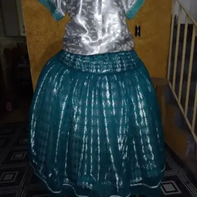 Conjunto Verde e Prata Veste até o m - artesanato de Ateliê Ofatemi