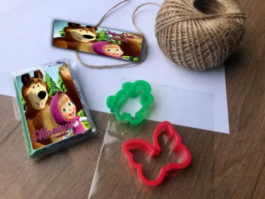 Massinha Modelar Marsha e o Urso Personalizada - artesanato de Mi Papelaria Criativa