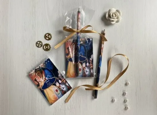 Bloquinho - Bela e a Fera Personalizado - artesanato de Mi Papelaria Criativa