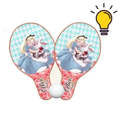 Raquete Ping Pong - Alice no País das Maravilhas - artesanato de Mi Papelaria Criativa