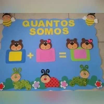 painel escolar quantos somos - artesanato de Ateliê Thalita Confecções