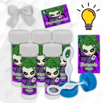 Bolinha de Sabão Coringa Baby Personalizada - artesanato de Mi Papelaria Criativa