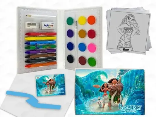 Estojo de Pintura Moana Personalizado - artesanato de creativitybynina